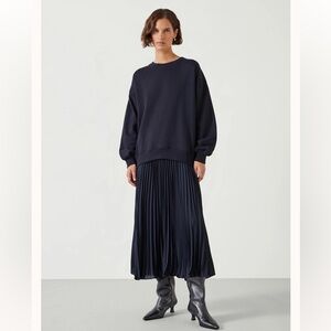 🆕 HUSH Gabriela pleated skirt sweatshirt dress